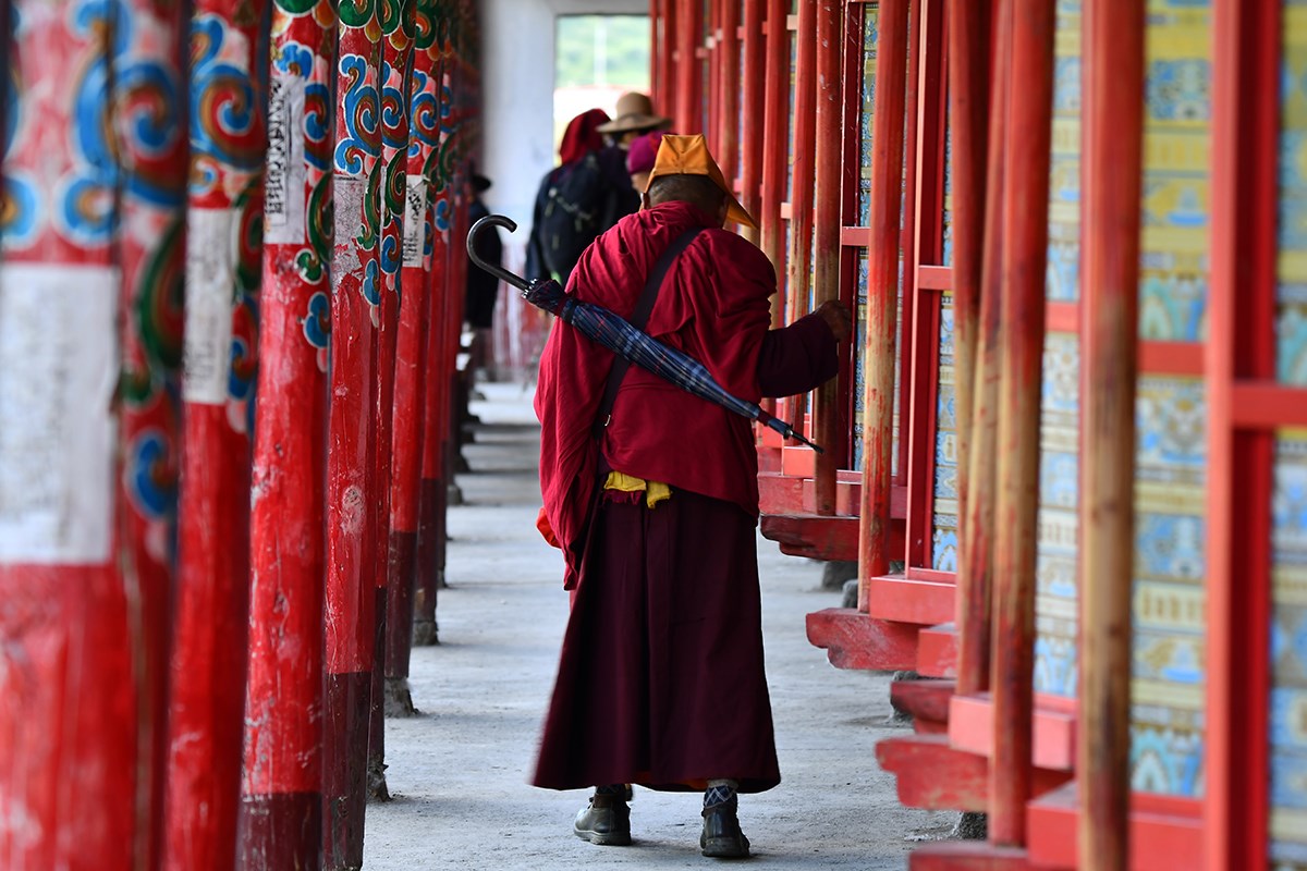 Prayer Wheels of Tagong Monastery